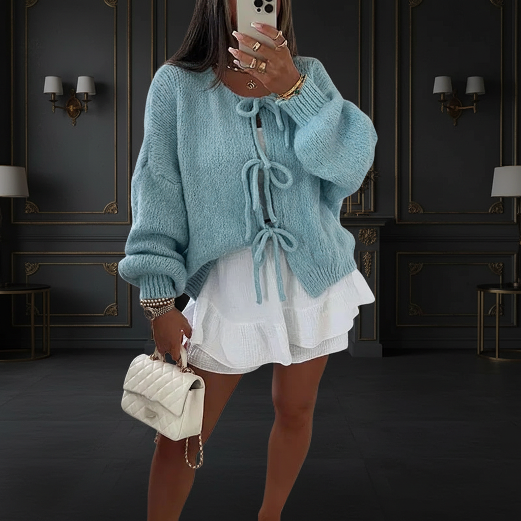 Langarm Strickjacke - Dark Luxe Style