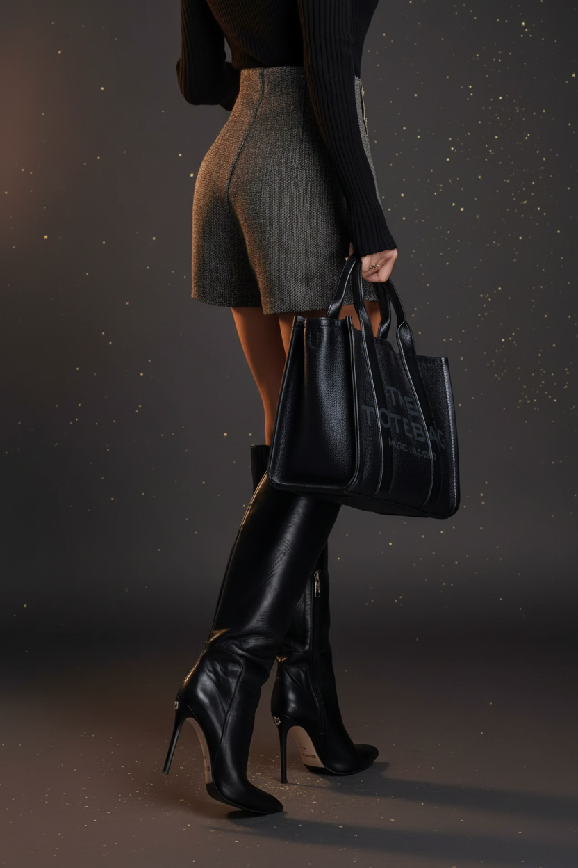 Tweed Shorts Winter mit Premium Hintergrund