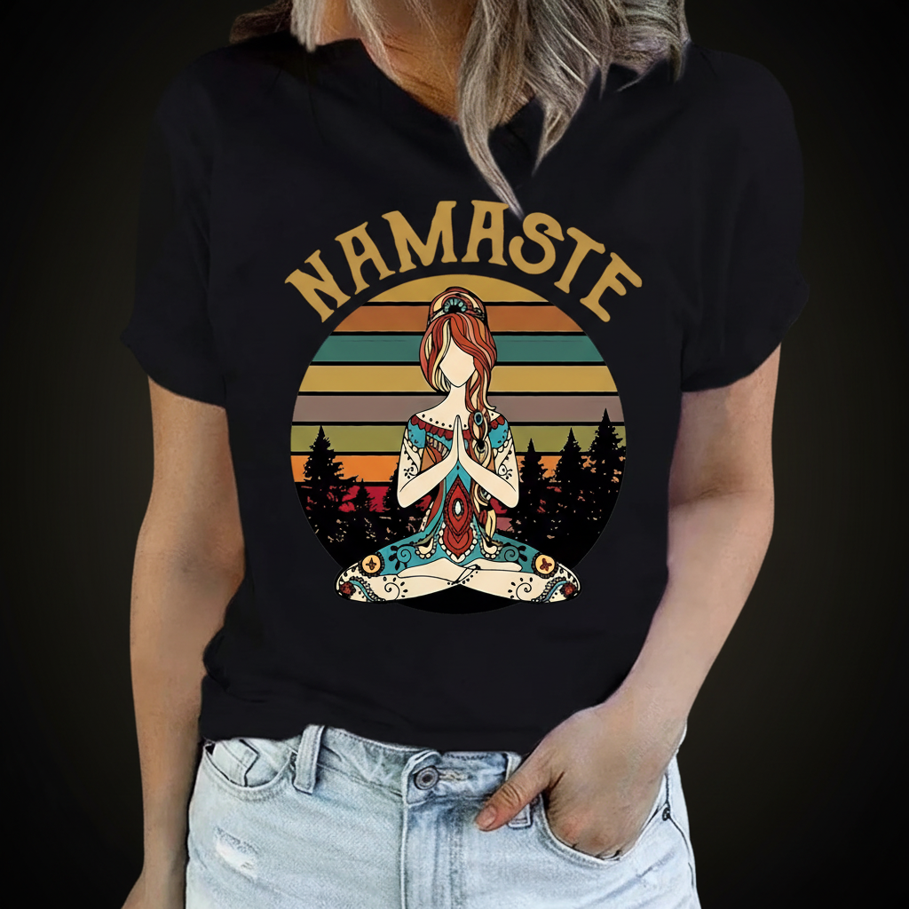 Namaste Yoga T-Shirt - Premium Dark Luxe