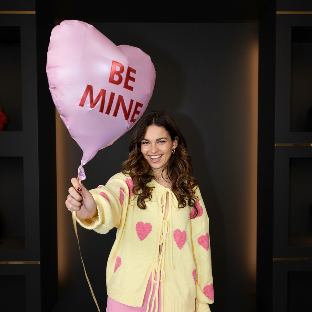 LOVE ME Cardigan Yellow - Premium Dark Luxe