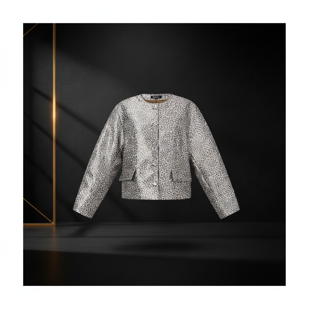 Elegante Damen-Jacke Blumendruck - Premium Fashion Detail