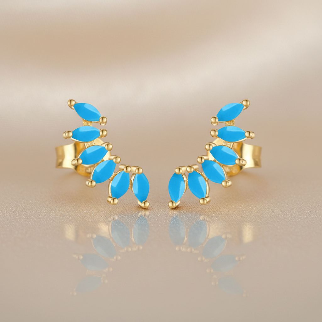 Sterling Silber Gold Ohrringe