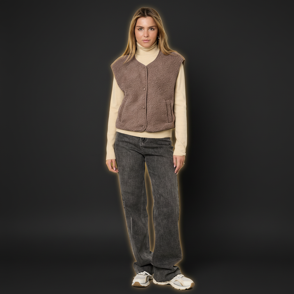 Damen Weste Polyester Casual Solid Color - Dark Luxe Style