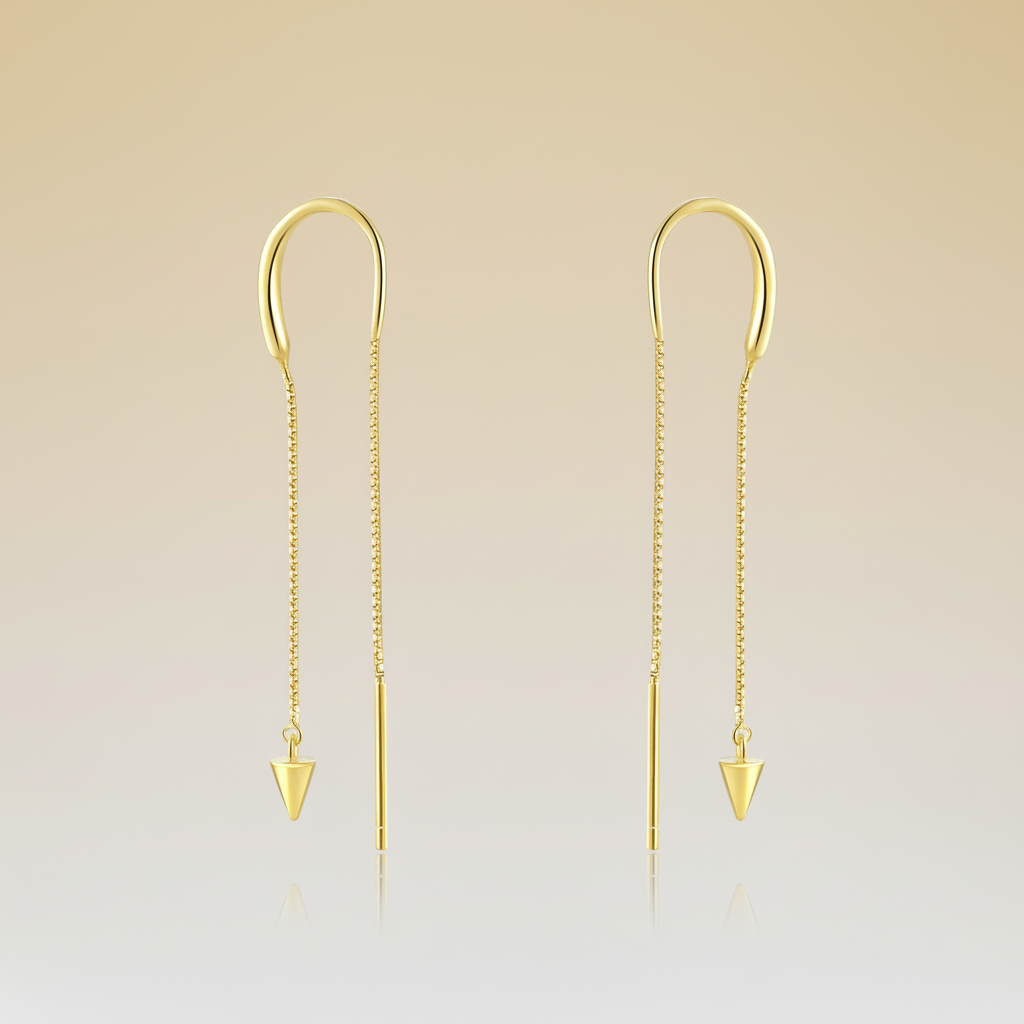 Gold Ketten Ohrringe Nahaufnahme