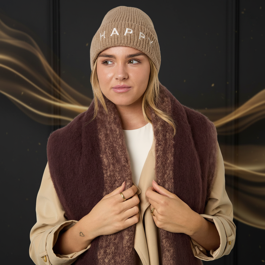 Happy Hat Detail mit Premium-Hintergrund