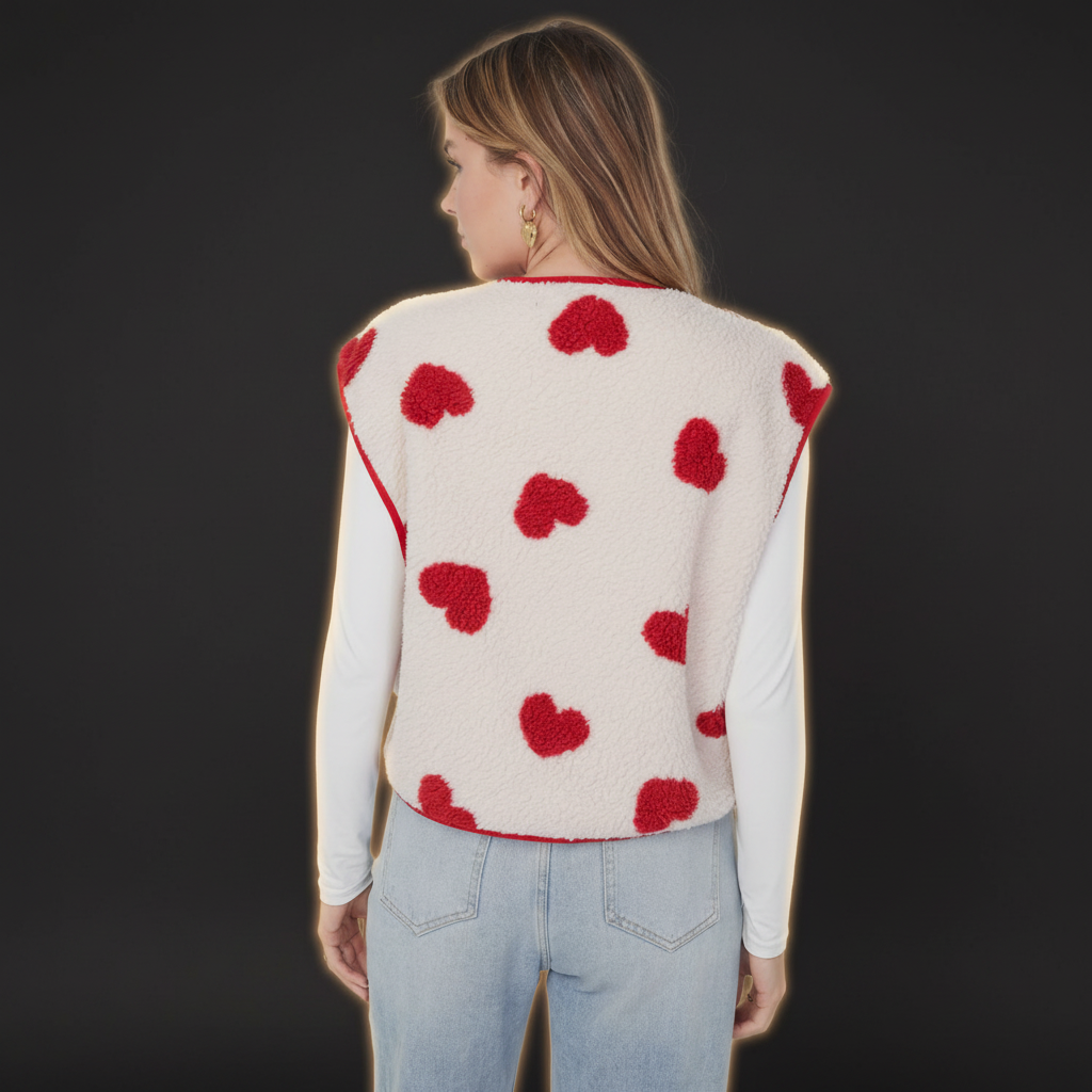 The Lover Gilet Herzmuster - Dark Luxe Style