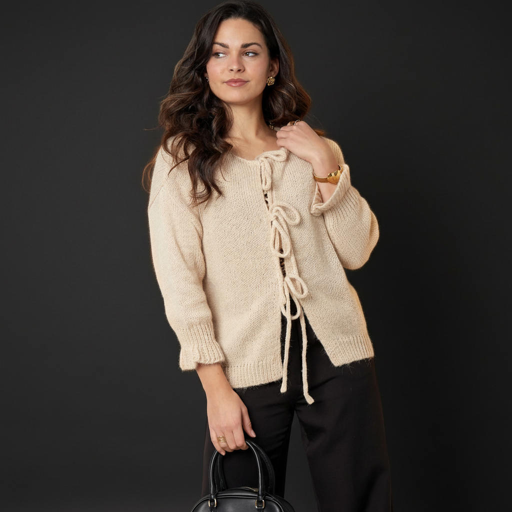 Damen Nylon Top Oversized Lace-Up Design - Dark Luxe Style