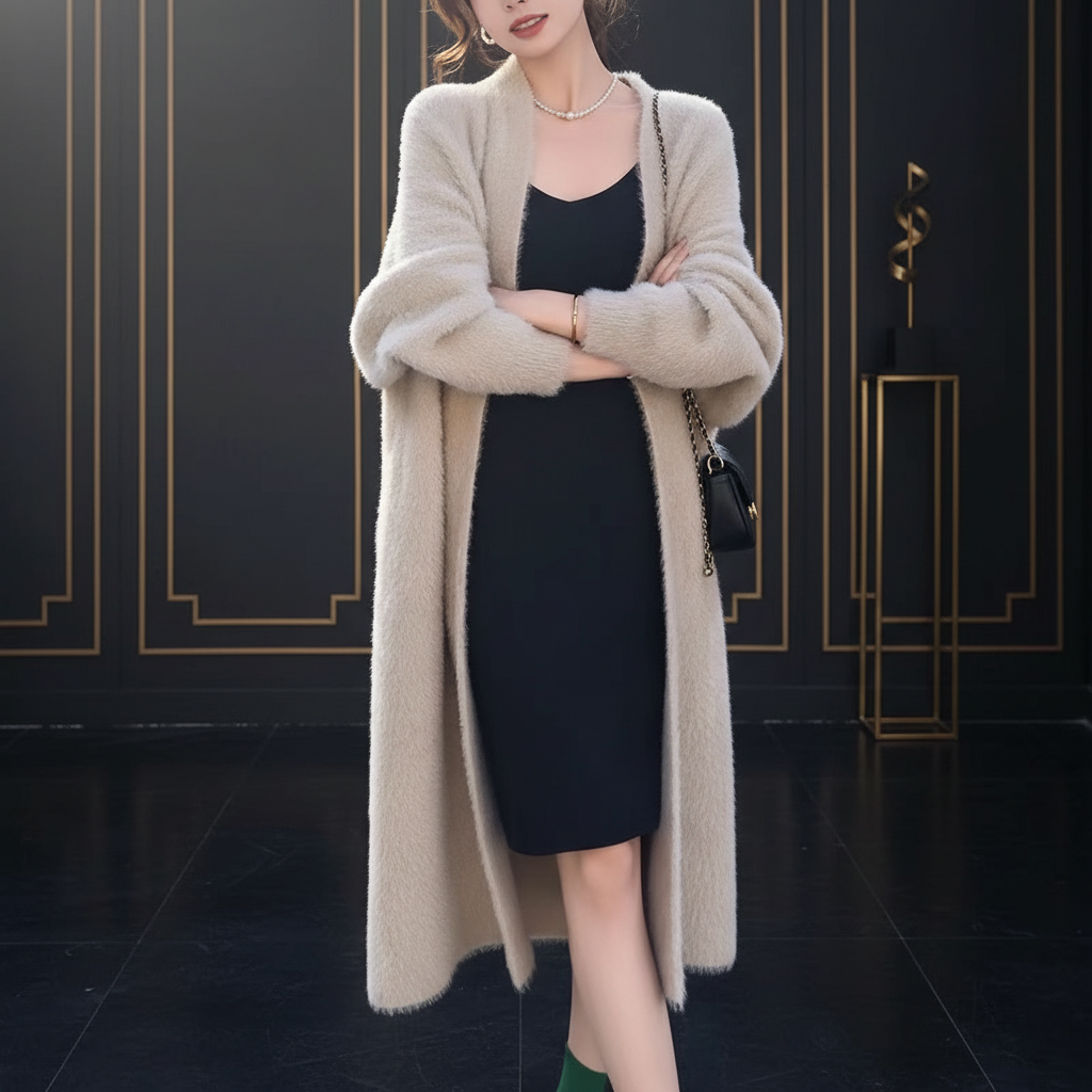 Damen Cardigan Dark Luxe Editorial