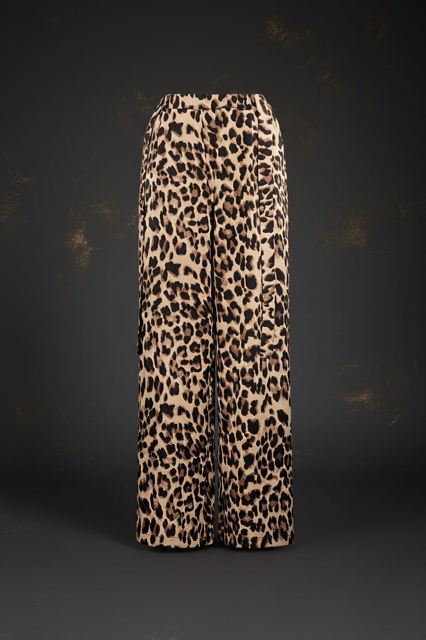 Weite Leoparden Pants mit Premium Hintergrund