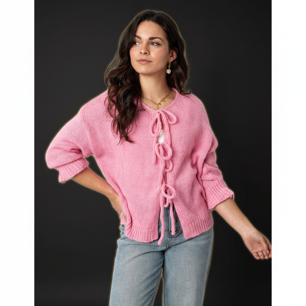 Damen Nylon Top Oversized Lace-Up Design - Dark Luxe Style