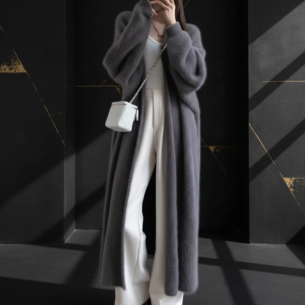 Damen Cardigan Dark Luxe Editorial