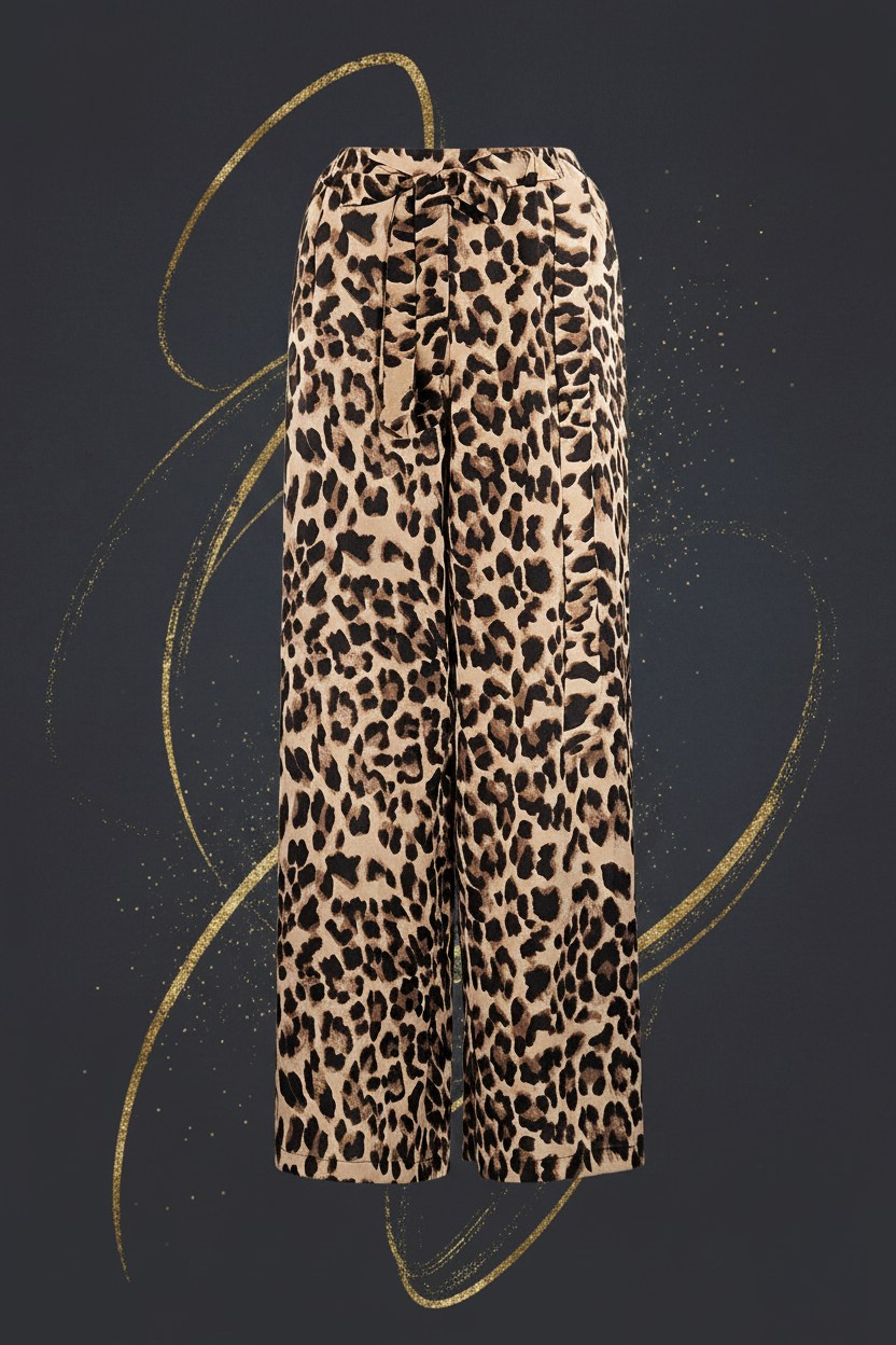 Weite Hose Leopardenmuster mit Premium Hintergrund
