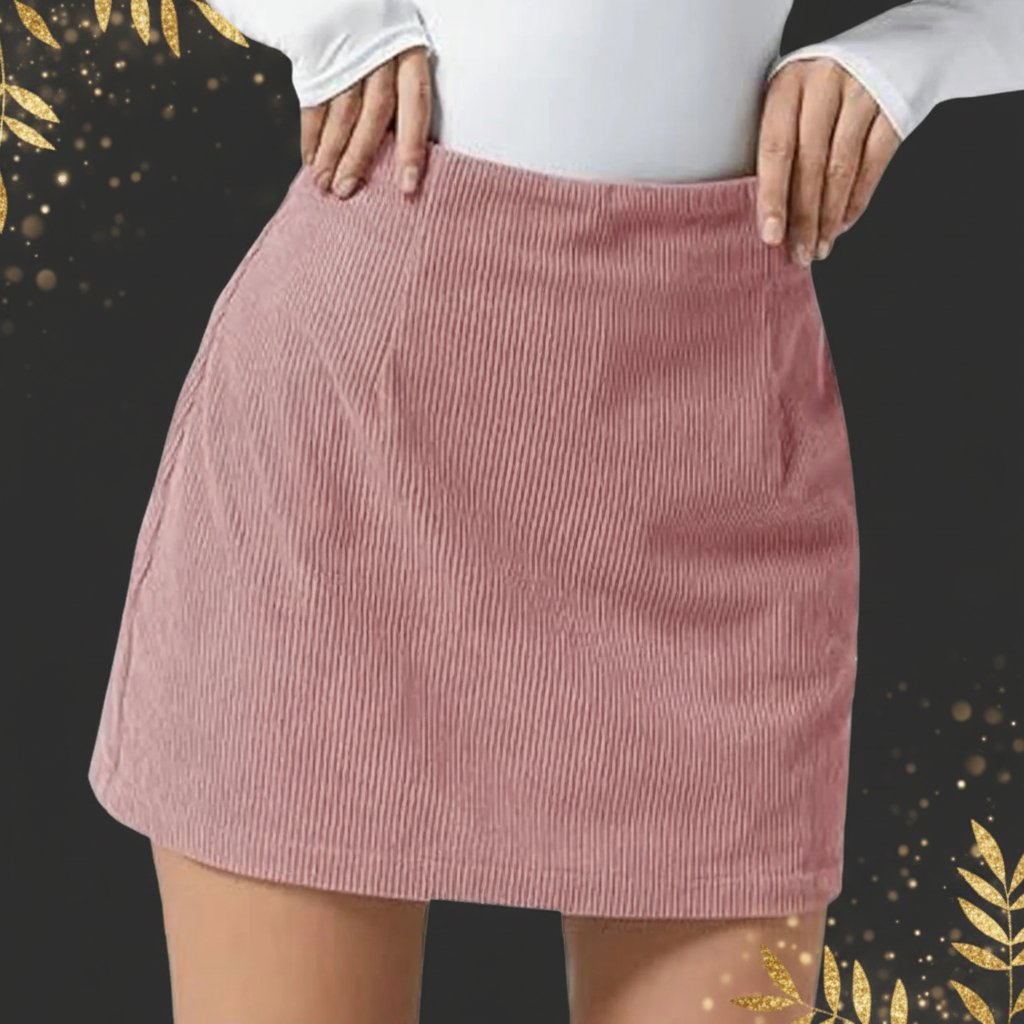 Vintage Cord-Minirock Premium Dark-Luxe