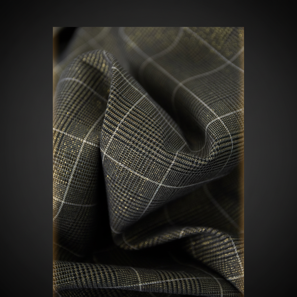 Damen Anzug-Set Polyester Karomuster - Dark Luxe Style