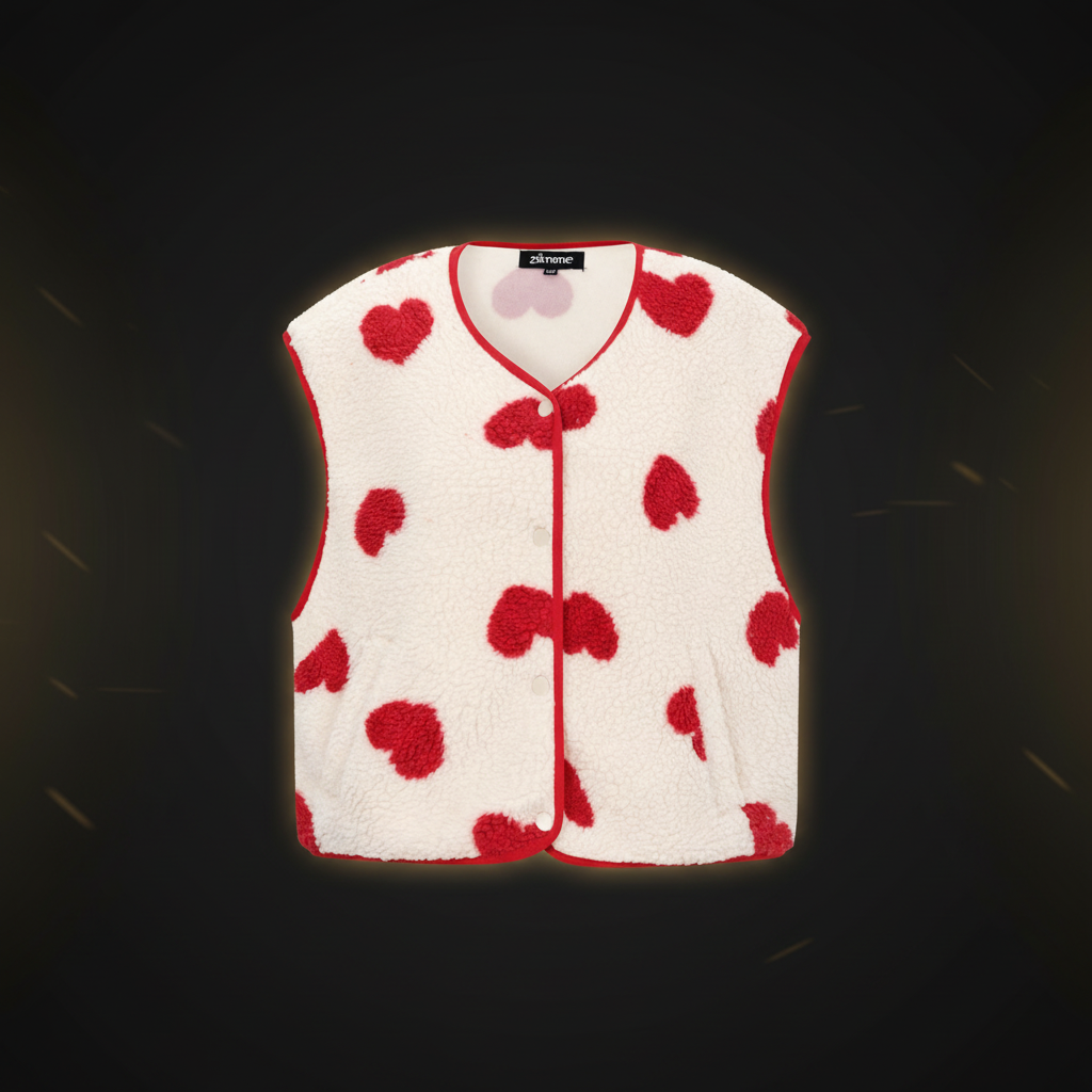 The Lover Gilet Herzmuster - Dark Luxe Style