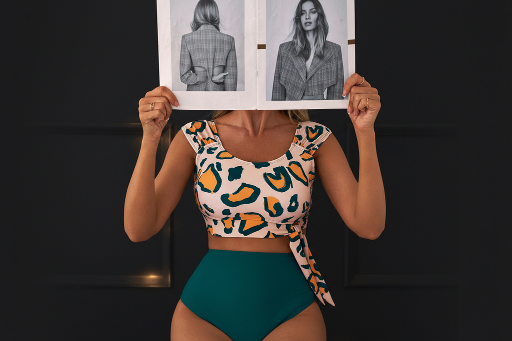 Green Leopard Print Bikini - Dark Luxe