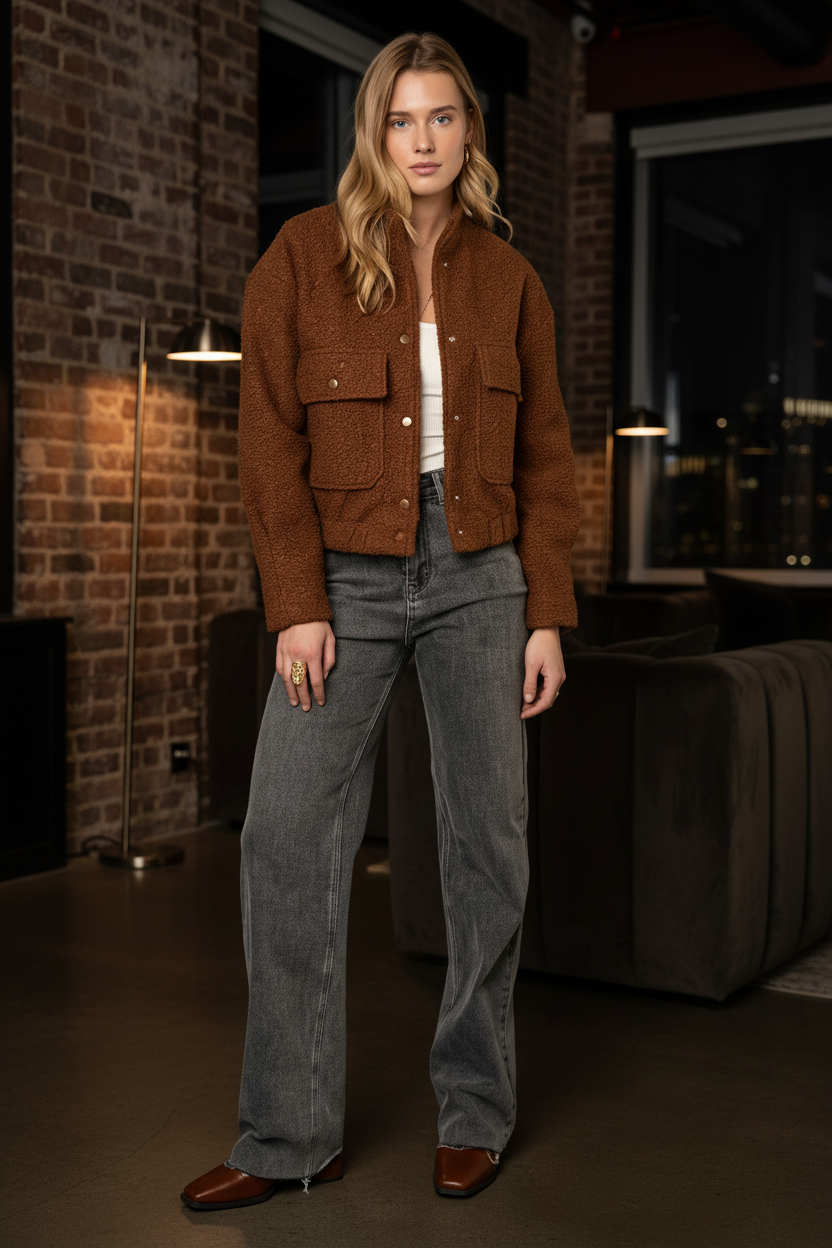 Jacke mit urbanem Lifestyle-Hintergrund