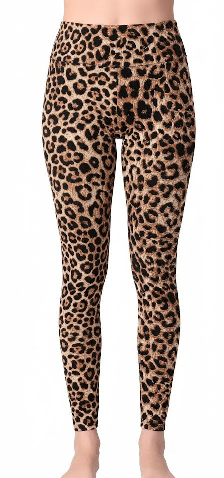 Damen Leggings Leopardenmuster – High Waist in Beige