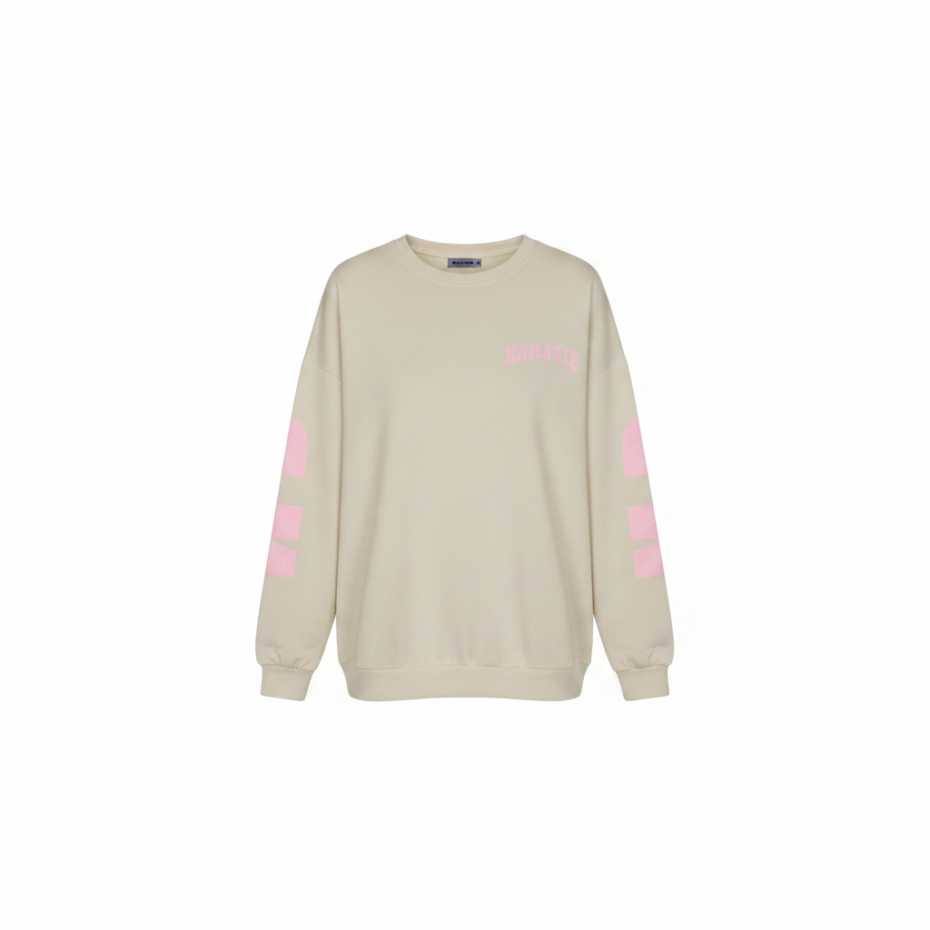 Namasté Oversize Sweater Creme-Taupe Freisteller