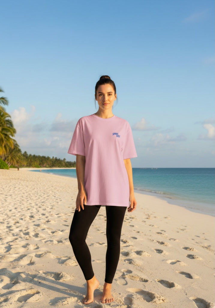 Damen T-Shirt Oversize – Baumwolle mit Motiv für Sommer & Frühling