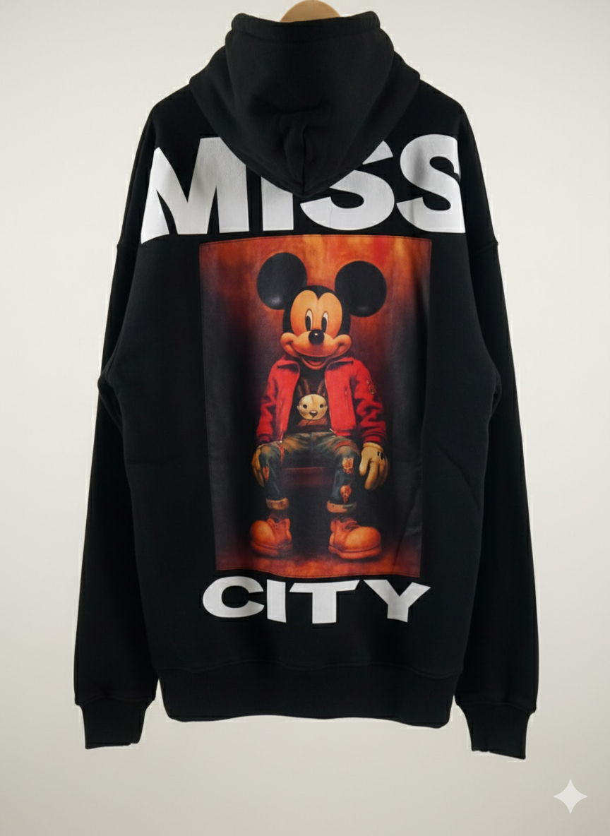 Unisex, Sweater, Mickey, Hood, Autumn, Winter, Statement, Hoodie, Lettering, Oversized