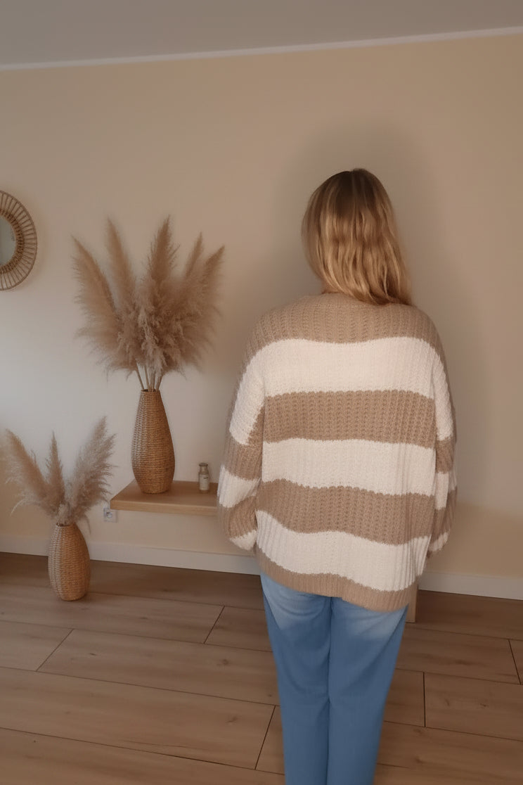Cardigan Creme aus 76 Prozent Acrylic mit Wolle