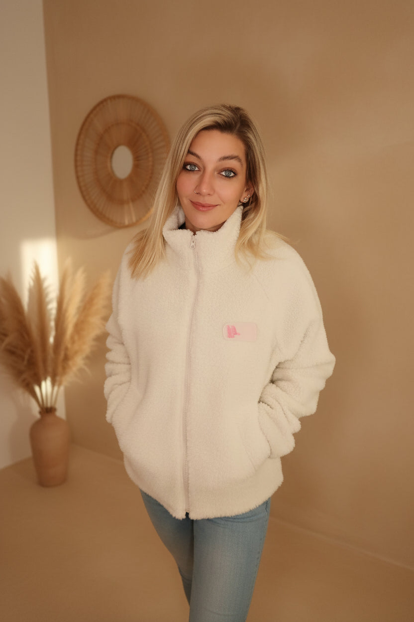 Teddyjacke Creme – Lifestyle Shot Boho-Interior