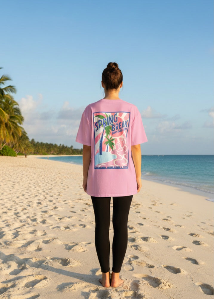 T-shirt femme, coupe oversize, coton, élégant, moderne, à motifs, idéal pour l'été, le printemps, respirant, ample et décontracté, parfait pour les vacances