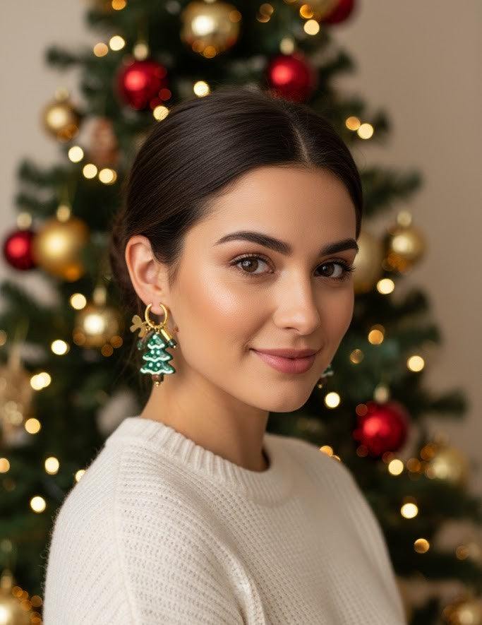 Damen,Edelstahl,Ohrringe,frstlich,Weihnachten,Tannenbaum,elegant,modern,schön,einzigartig,Blickfang