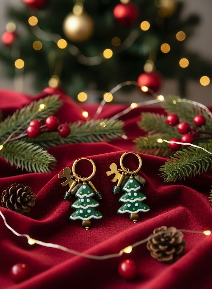 Damen,Edelstahl,Ohrringe,frstlich,Weihnachten,Tannenbaum,elegant,modern,schön,einzigartig,Blickfang