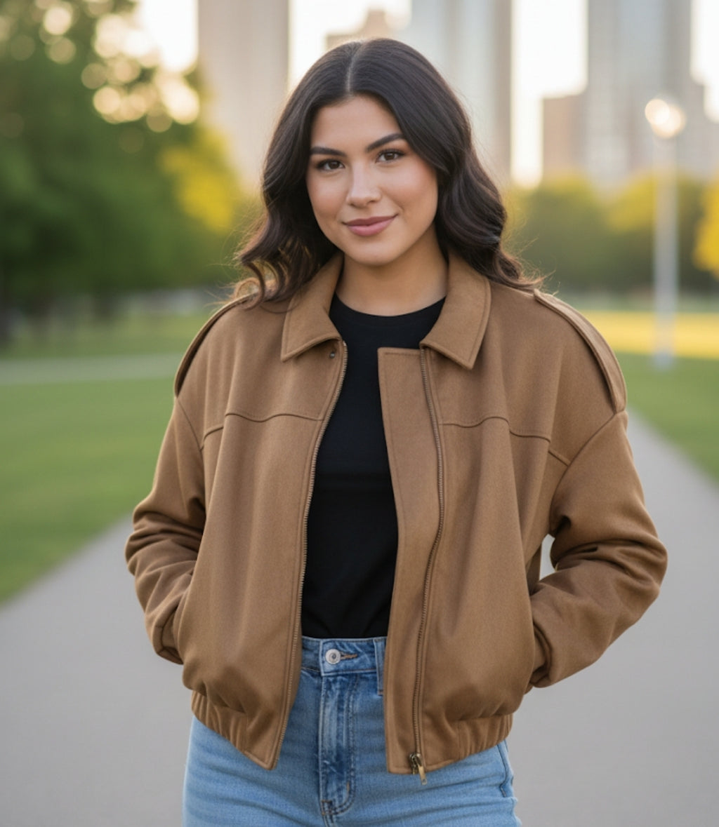 Damen Bomberjacke – Stylische Übergangsjacke für Herbst & Winter