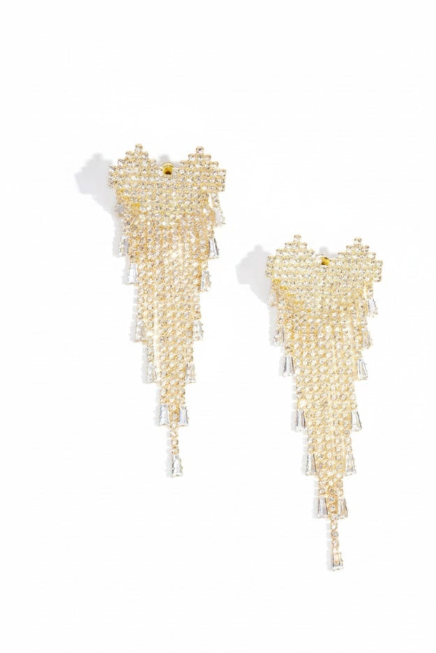 Damen Herz-Ohrringe – Elegant mit Strass & Zirkonia für Festtage