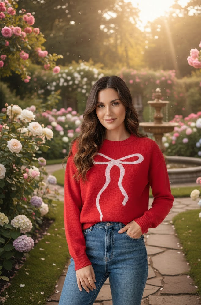 Der Charme in Rosa: Dein neuer Lieblingspullover mit Schleife