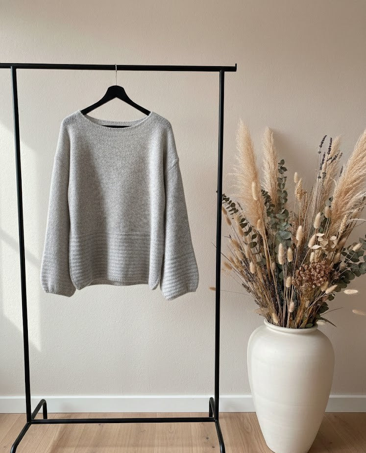 Relaxed Fit Rundhals-Pullover