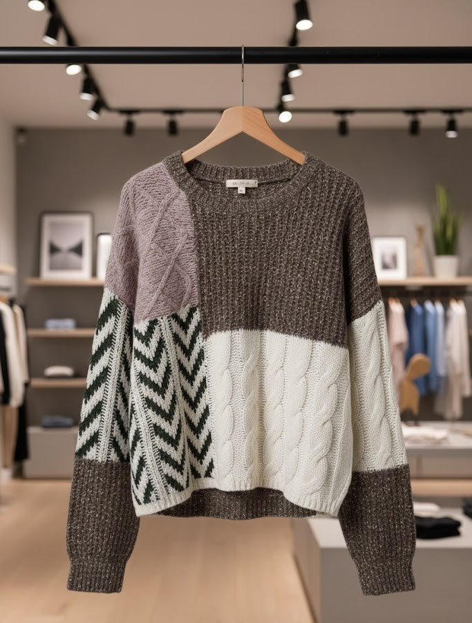 Kuscheliger Strickpullover im Bouclé-Stil