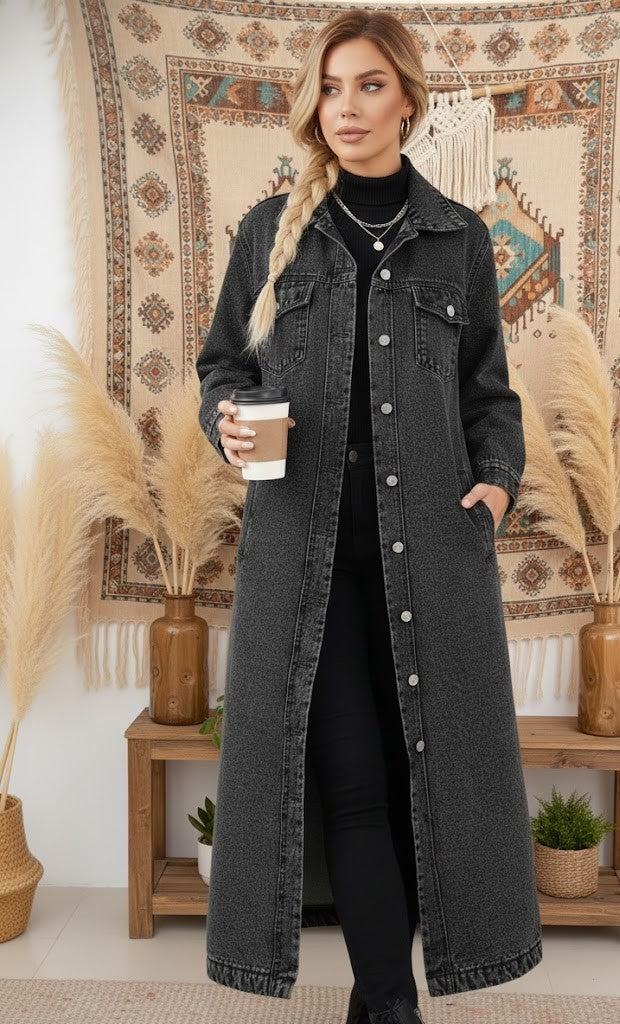Der "Longline Diva" Denim-Mantel: Dein Neuer Lieblings-Look
