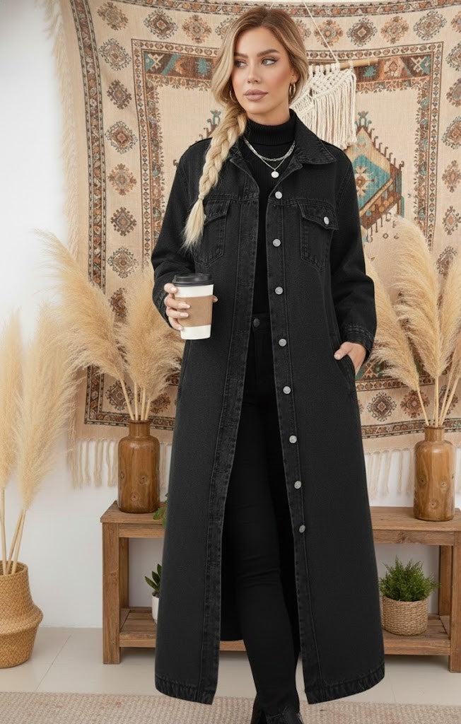 Der "Longline Diva" Denim-Mantel: Dein Neuer Lieblings-Look