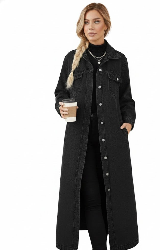 Der "Longline Diva" Denim-Mantel: Dein Neuer Lieblings-Look